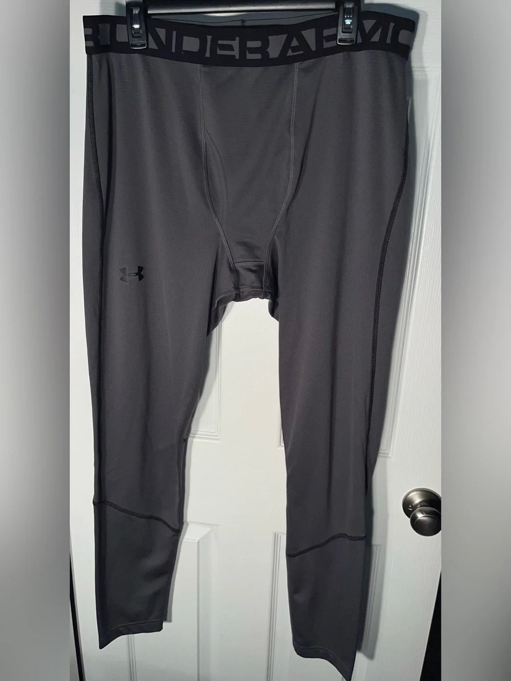 Men’s Under Armour UA ColdGear Fitted Leggings 2XL Base Layer Thermal Pants Gray